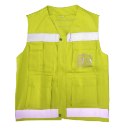 Neon Sarı Haritacı Yeleği | Reflektörlü