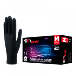 BEYBİ NJOY SİYAH TEK KULLANIMLIK LATEKS ELDİVEN 