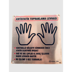 Bakır Statik Topraklama Levhası