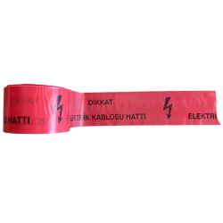 Elektrik Kablosu Hattı - Yeraltı Kazı Bantı / Toprak Altı İkaz Şeridi