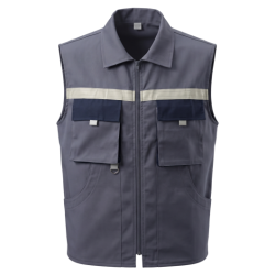 Gri İnce Gabardin Yelek