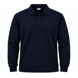 2 İplik Polo Yaka Sweatshirt – Lacivert