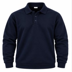 3 İplik Polo Yaka Sweatshirt – Lacivert